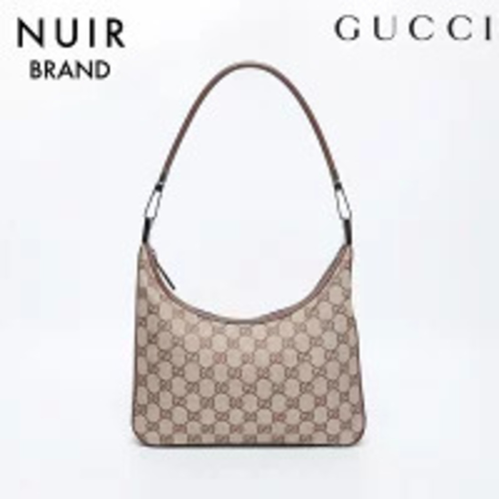 Gucci GG Canvas Shoulder Bag Brown